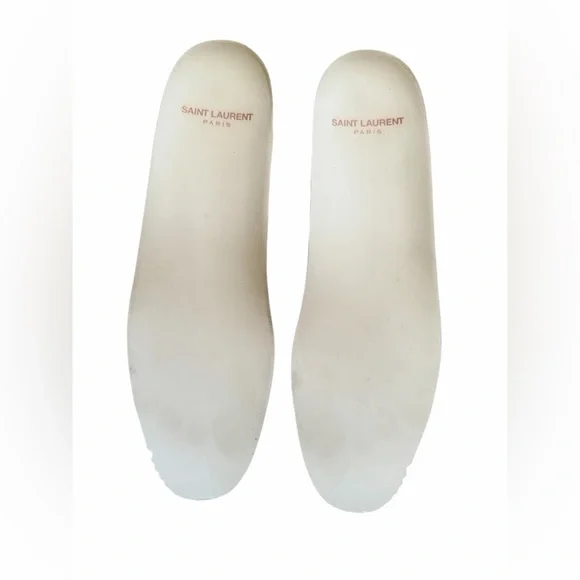 Saint Laurent Paris Court Classic Star Sneakers Leather Women’s Size 39.5 (8.5) - Picture 15 of 16